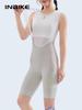 Women's High-Waist Pocket Cycling Bib Shorts for Spring/Summer