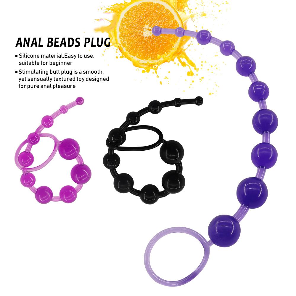 Anal Beads Sex Toys for Women Men Gay Buttplug Beads Long Butt Beads Vagina Clit Pull Ring Ball Anal Stimulator Sex