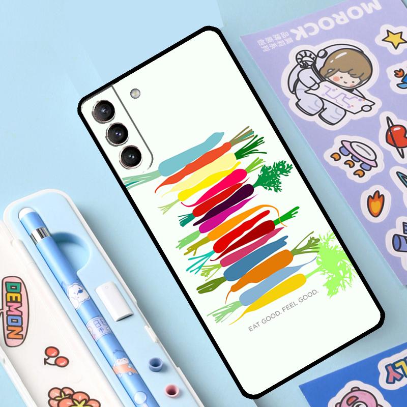 Go Vegan Case For Samsung Galaxy S23 S22 S21 Ultra S20 FE S9 S10 Note 10 Plus Note 20 Ultra Full Cover