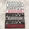 3D Erhabenes Buchstaben Freedom Edition Emblem Autoaufkleber, Metallaufkleber für Auto, LKW, Motorräder, SUV, Tür Heckklappe Stoßstange Aufkleber Dekor