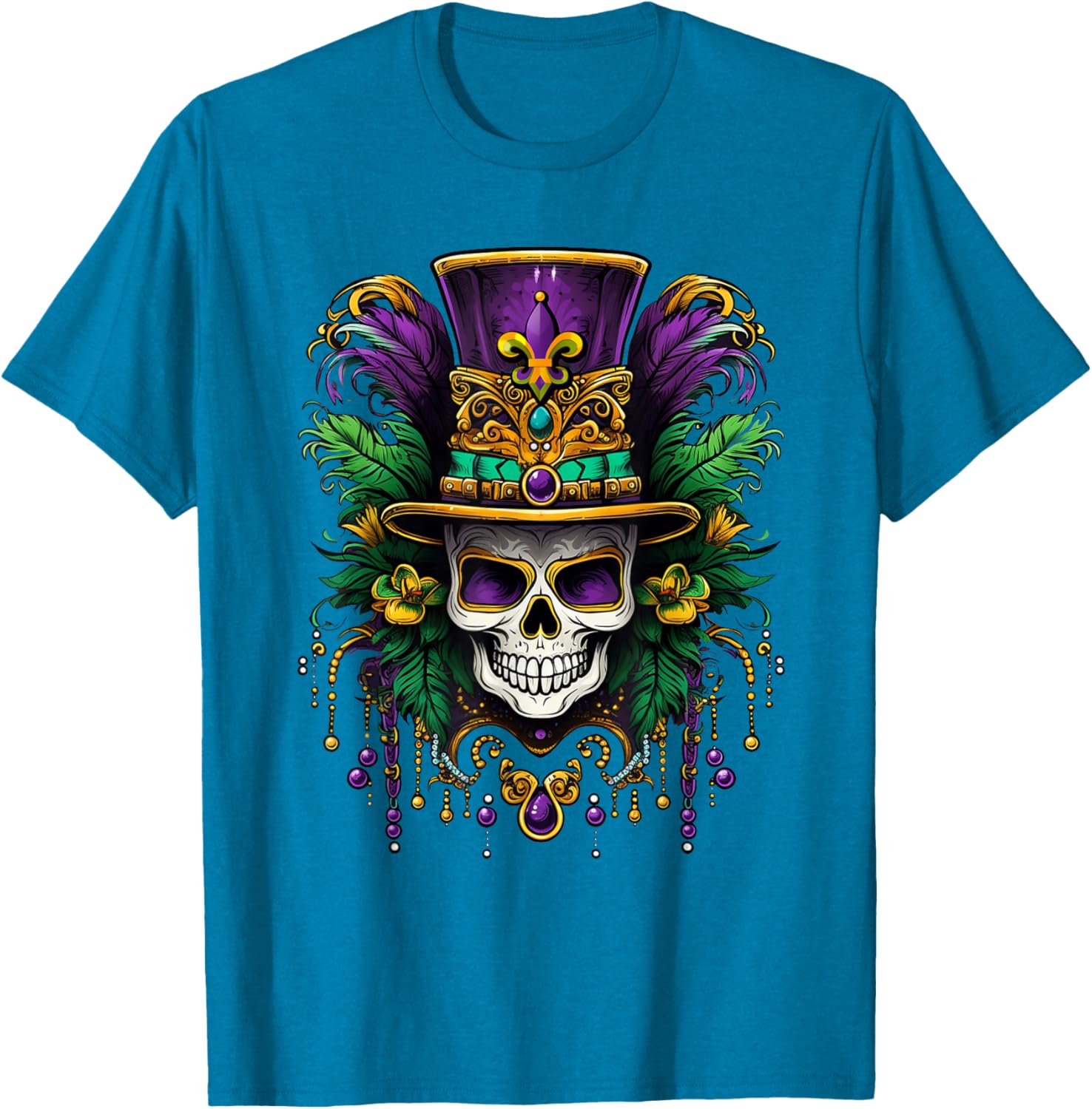 Mardi Gras Costume Sugar Skull Carnival New Orleans Trip TShirt Unisex Fashionable SpringSummer 2026 New Arrival S