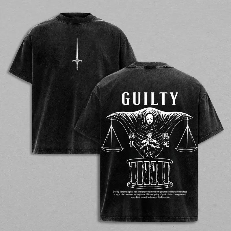 

Anime Jujutsu Kaisen Higuruma Hiromi Graphic T Shirt Men Women Clothing Oversized Tshirt Washed Cotton Tee Harajuku Male T-shirt S чёрный