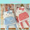 Printed Backpack Plaid Anime Peripheral Outdoor Schoolbag Leisure