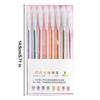 Pen Glitter Body Highlighter Multicolored Highlighter Pen Set with Transparent Body Smooth Metal Tip Glitter Gel for Coloring