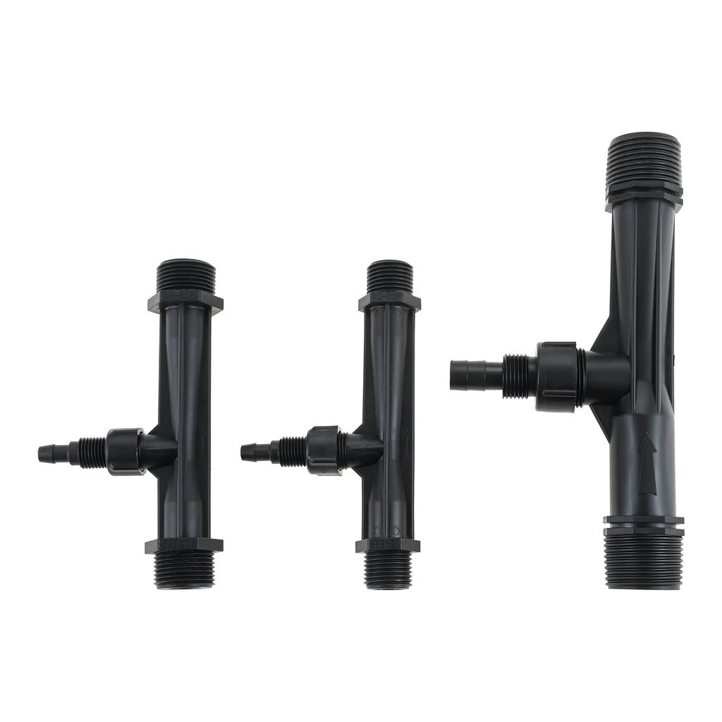 1PC Plastic Irrigation Fertilizer Injector Tube 1/2 3/4 1inch Thread for Agricultural Fertilizer Irrigation Swimming Pool Black