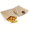100pcs Kraft Paper Bags Dot Gift Bags Flat Greaseproof Paper Bags Greaseproof Envelopes Paper Snack Bags Cookie Bags Popcorn Bags