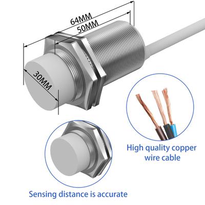 GTRIC M30 Kapazitiver Näherungsschalter 10-30VDC NPN PNP Schließer Öffner Bündig Nicht Bündig Nicht-Metall Füllstandsschalter Mit 2M Kabel