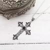 Vintage Cross Pendant Necklace for Women Men Chain Goth Choker Grunge Jewelry Accessories Gothic Male Female Necklaces