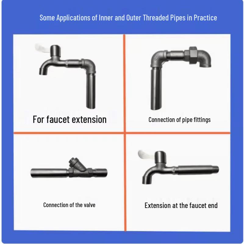 Stainless Steel Double Threaded Extension Pipe