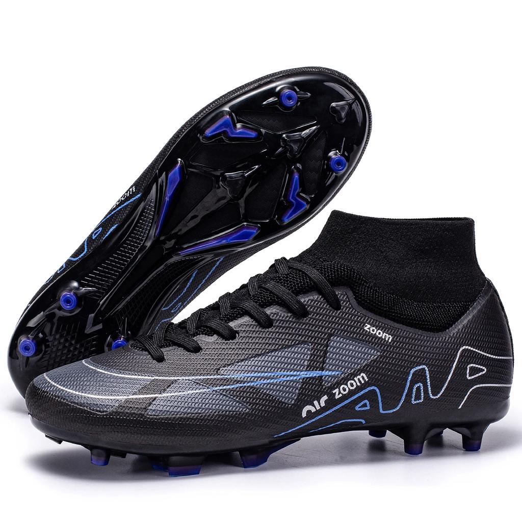 New Men High-top Football Boots Grass Cleats Non-Slip Soccer Shoes Futsal Sneakers High-quality Match Indoor -selling Outdoor