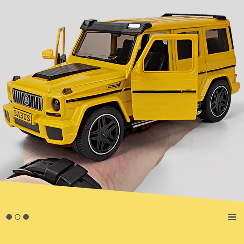 1/24 Scale Benz G65 Diecast Car Model Toy, Pull Back Toy Vehicle with Sound and Light for Kids Toddler Boys Girls Gift Collection