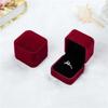 Round Corner Velvet Jewelry Box Ring Stud Earring Ring-Shaped Badge Storage Box Jewelry Organizing Box 5x5.5x4cm