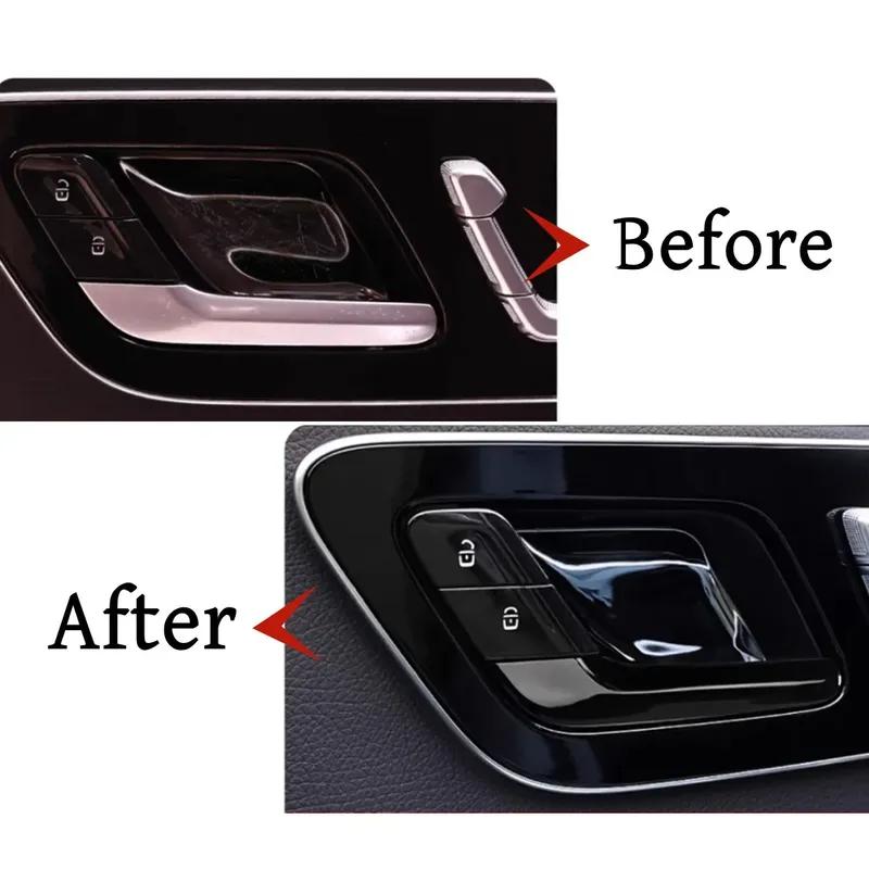 For Mercedes Benz EQE EQS C E Class W206 W223 X254 W214 -2024 Car Door Inner Handle Cover Sticker Decor Accessories