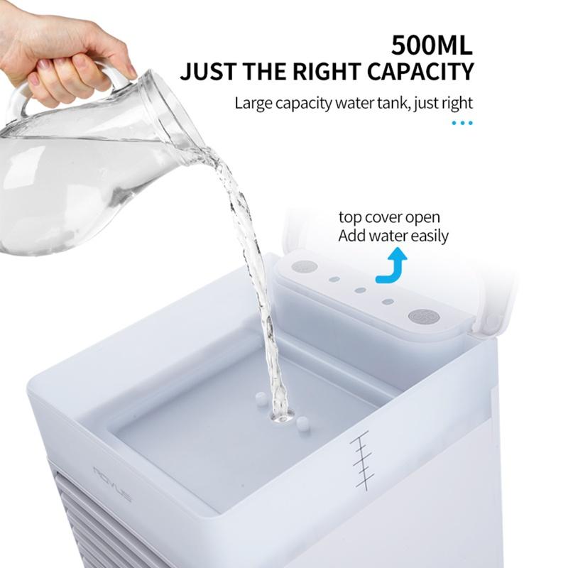 Desktop Air Cooler 500mL Mini Space Cooler With Misting Air Conditioning Fan With 3 Wind Speeds USB Powered Quiet Air Cooler