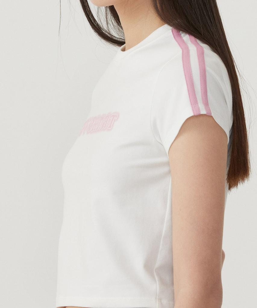 COVERNAT WOMAN Baby Fit Cooper Logo T-Shirt White