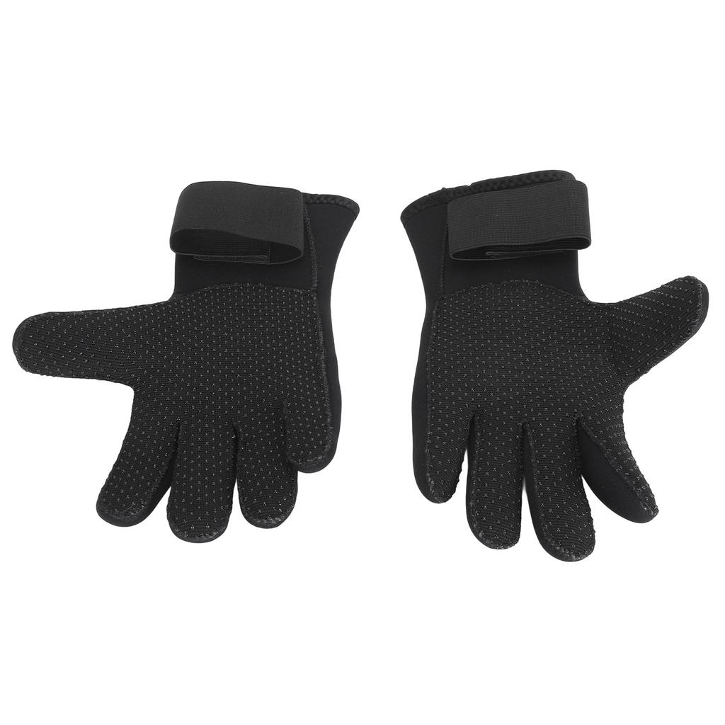 1 Pair Black Diving Gloves Scratch Proof Abrasion Resistant Neoprene Underwater Swimming Gloves for Snorkeling Fishing