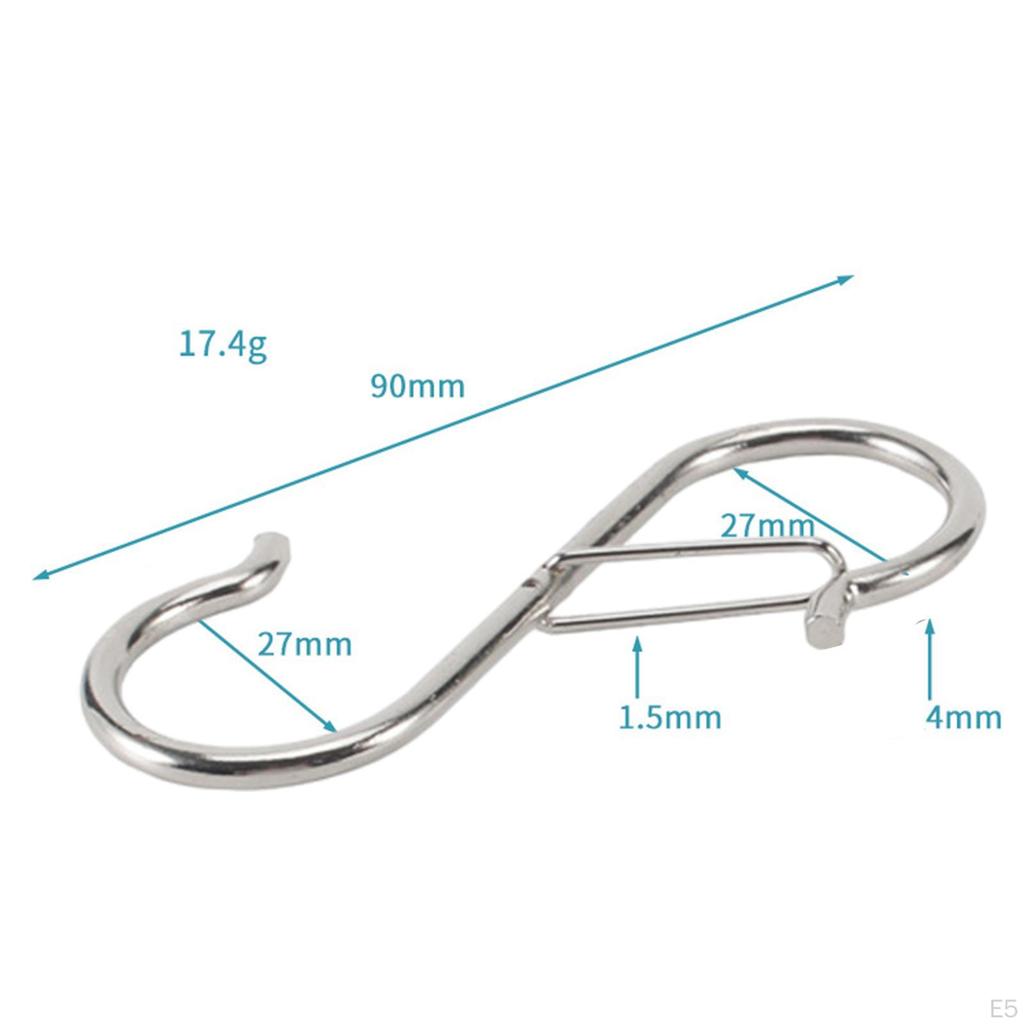 10 Pieces S Hook for Hanging Heavy Duty Pot Rack Hooks Hangers Bags Clothes