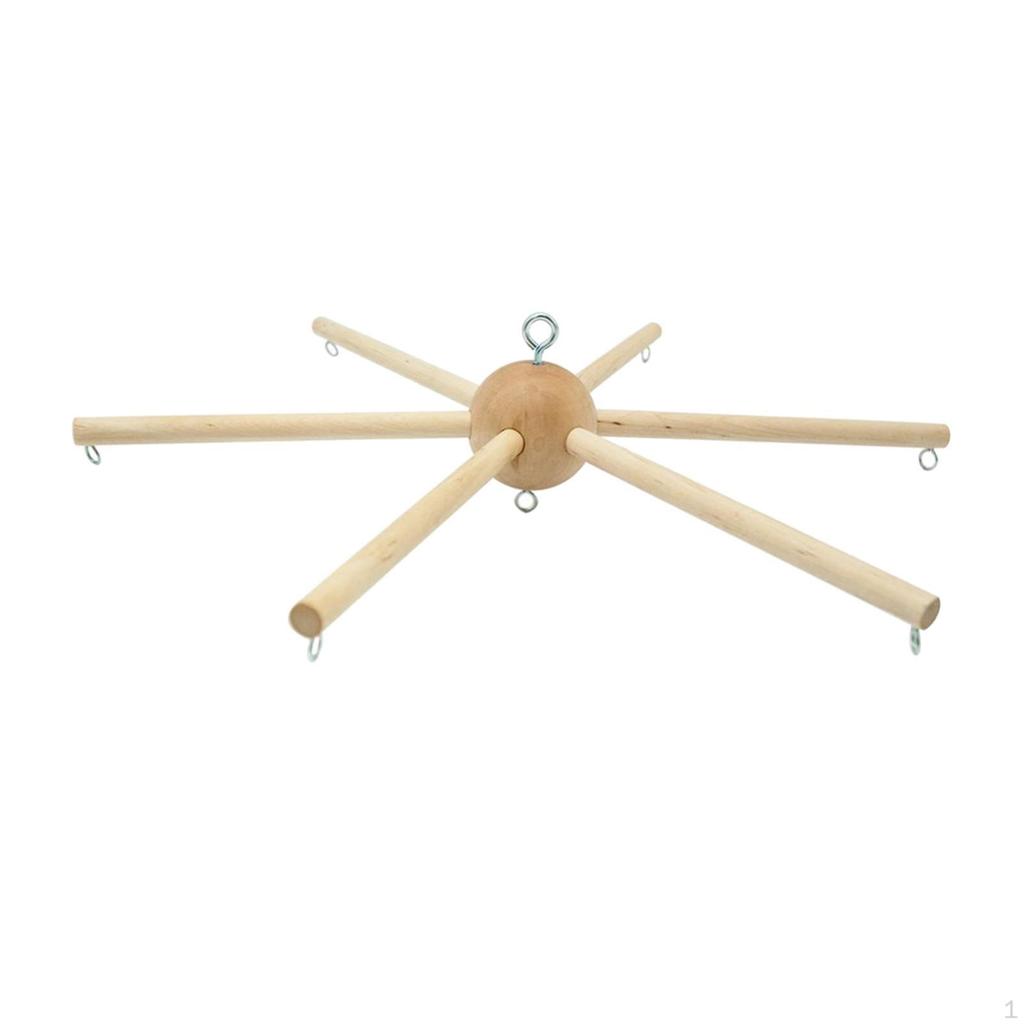 Wooden Mobile Frame Kit Decorative Equipment Creative DIY Wind Chime Crafts Hanger for