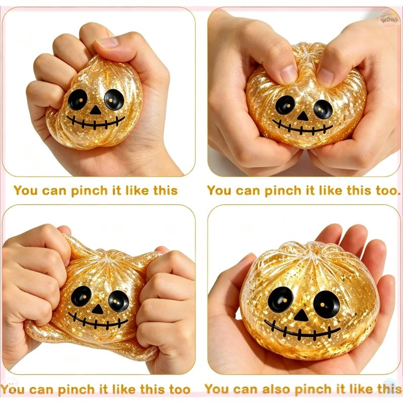 Halloween Simulation Teigtasche Pektin Squishy Rückprall Weich Kneten Stressball Box Anti-Stress Spielzeug Sensorisch Geschenk