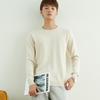 Autumn and Winter V-neck Round Neck Men's Knit Sweater Simple Wind Wild Color Pure Color Pullover Sweater Bottoming Business Sweater