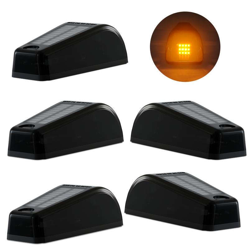 Solar Roof Mouse Light 12LED Car Roof Light Truck Pickup Truck Roof Modification Warning Light