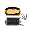 P90 Pickup Alnico V Bridge Neck Pickups for Les Paul Electric Guitar Set, Single-Coil & P90-Style Humbucker-Size (Black/Silver)