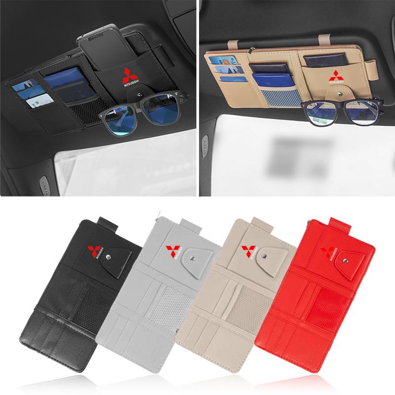 Auto-Sonnenschutz Punktart Mehrzweck-Aufbewahrungstasche Für Mitsubishi ASX Lancer L200 Pajero Sport Attrage Mirage Eclipse