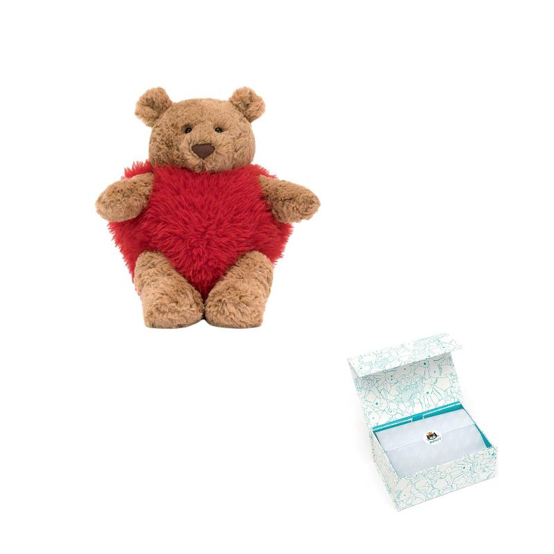 JELLYCAT Valentine's Day Collection Barcelona Bear Dolls Plush Doll 26cm Height