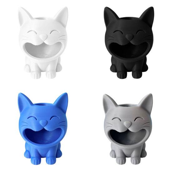 3D Printed Cat Shaped Candy Bowl Cute Cat Storage Container Desktop Pen Holder