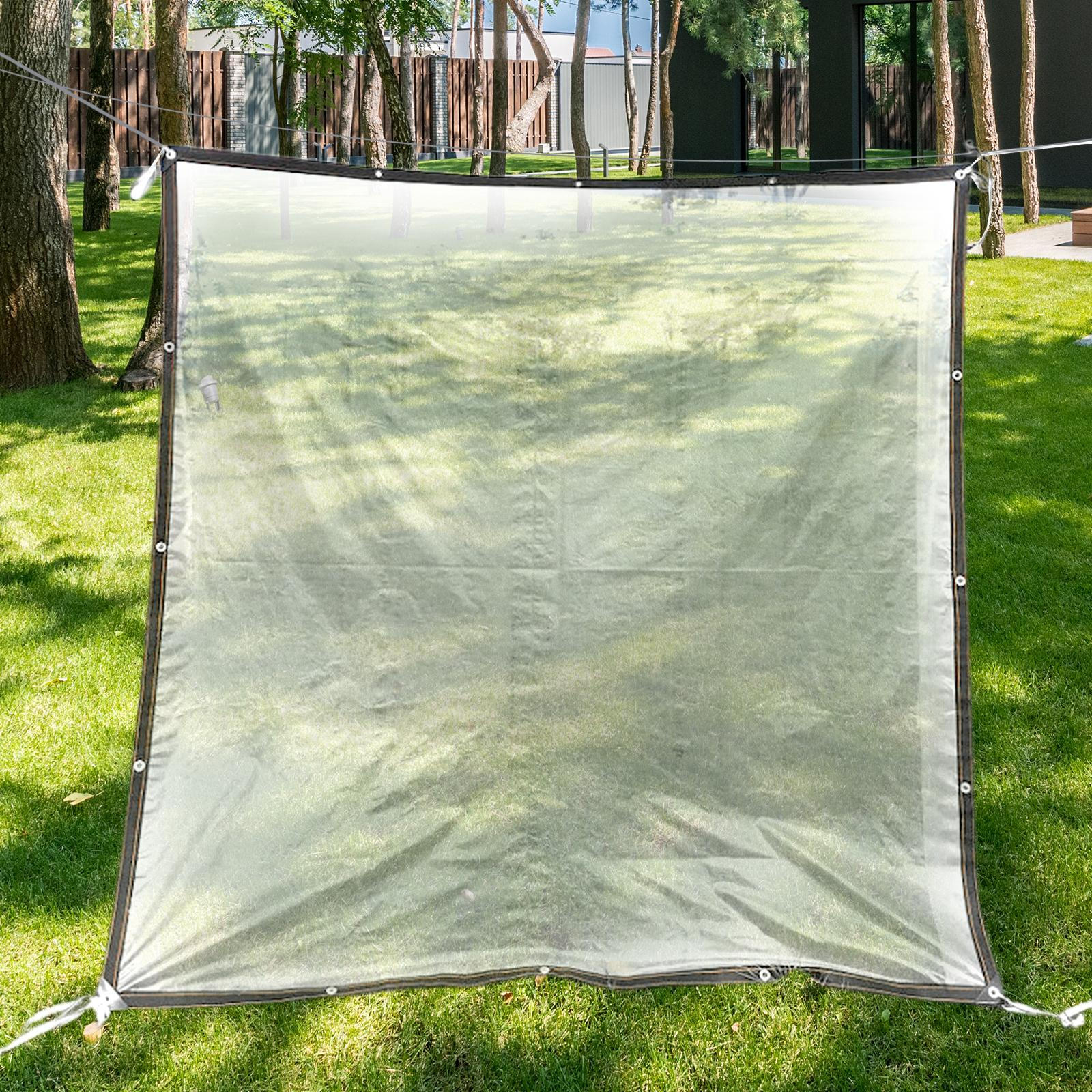 Transparent Tarpaulin Cover Heavy Duty with Grommets Reinforced Edges Windshield Shed Cloth Thicken