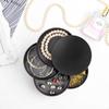 Jewelry Storage Box, Small Jewelry Box Earring Holder for Women, Jewelry Storage Box 4-Tier Rotatable Jewelry Accessories Storage Tray with Lid