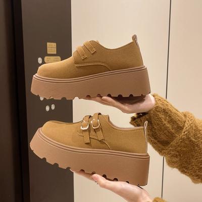 Women's Shoes Muffin Platform Women's Spring and Autumn New Models Increase Height Small Boken Single Shoes New Models