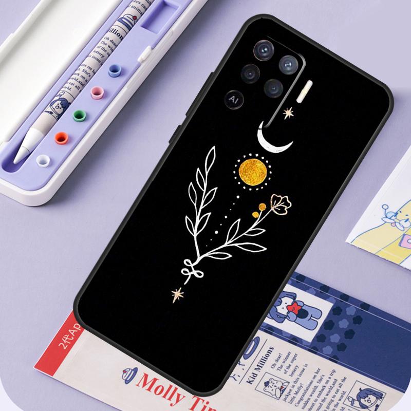 Sun Flowers Cat Snake Moon For Oppo A96 A76 A16 A94 A74 A54 A15 A18 A38 A58 A78 A98 A40 A60 A80 A57 A17 A77 A5 Pro Case