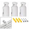 Universal Replacement Brackets for Towel Rail Radiators Set of 3 Strong Steel Construction Adjustable 65mm To 82mm