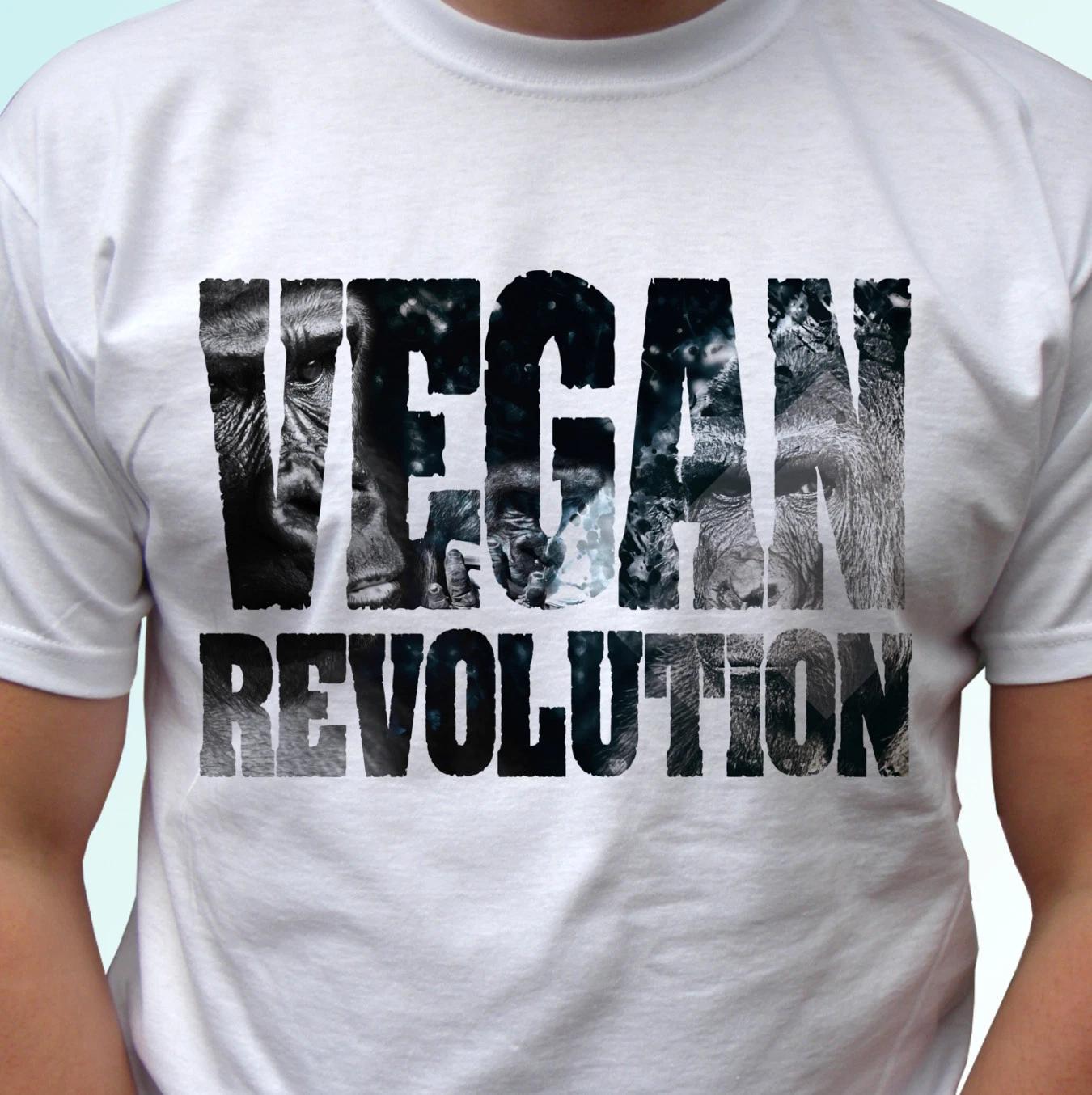 Vegan Revolution white kids boys T-Shirt veggie top vegetarian tee - s s kids baby 120