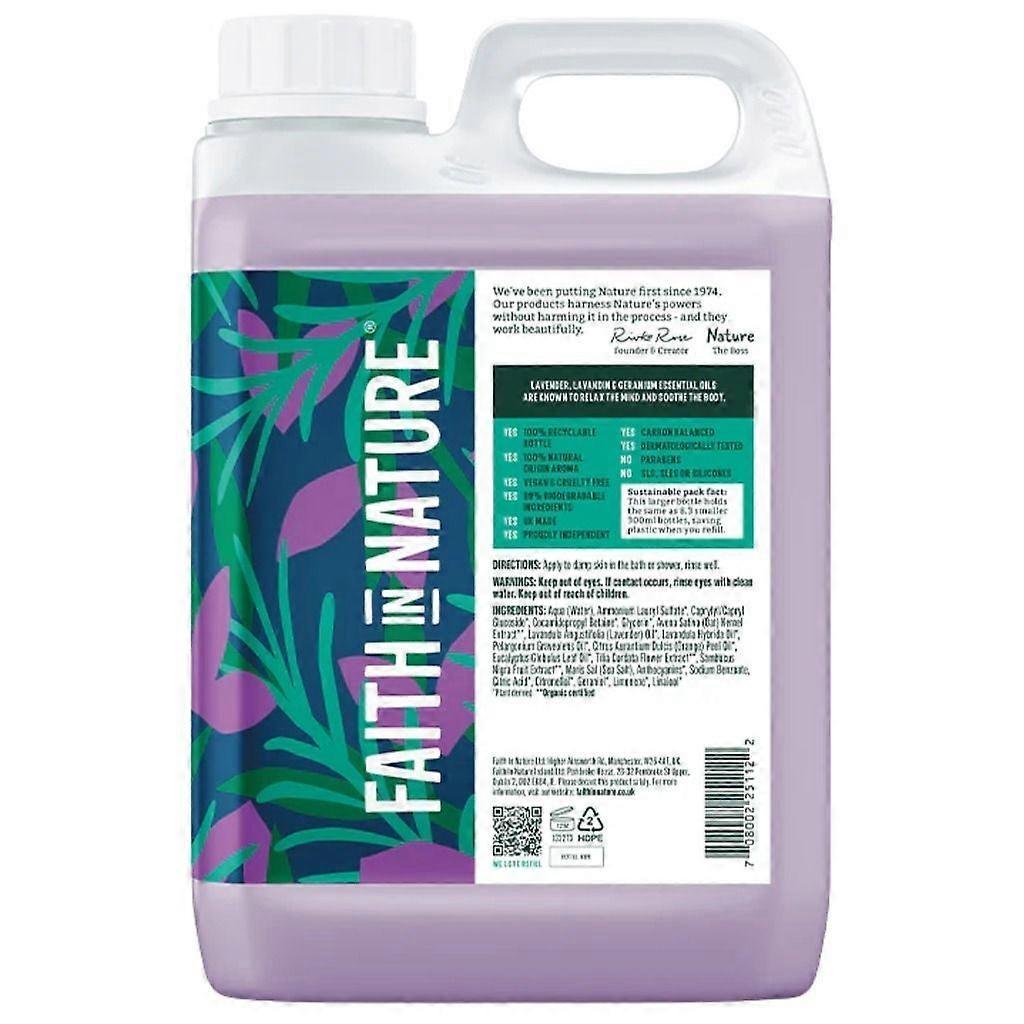Faith in Nature Sprchový gel levandule a pelargonie 2,5 l