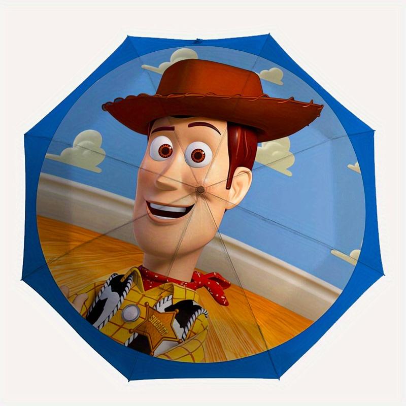 Toy Story Woody Automatic Opening and Closing Umbrella - 8-rib Folding Design, Lightweight and Portable, Suitable for Daily Business Use, Po