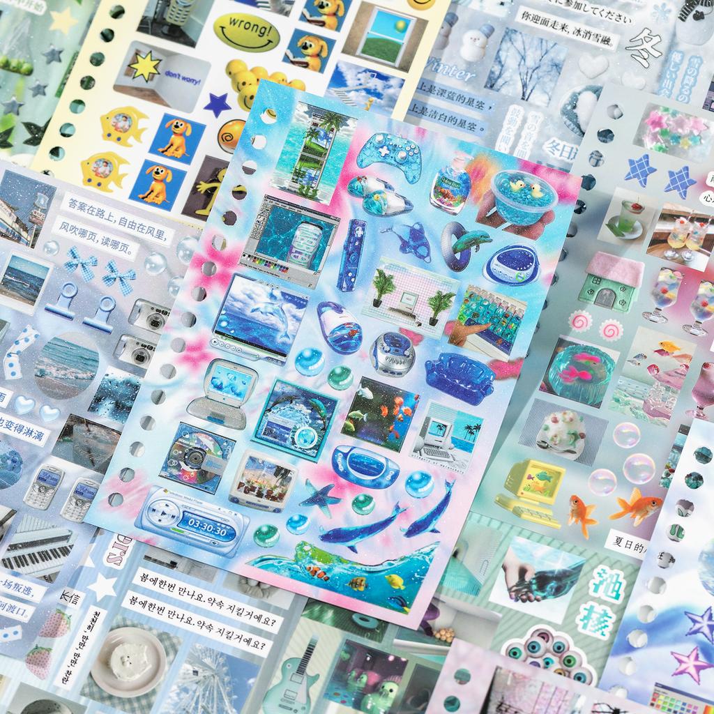 30sheets Kawaii Japanese Aesthetic Stationery Sticker Book Creative Decoration DIY Scrapbook Cute Diary Stickers