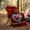 1pc Personalized Name B-Benfica Theme Blanket - Digital Print, Polyester, Cozy for All Seasons, Perfect for Outdoor, and Travel