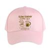Slow Sunday Coffee Club Reading Lover Caps Summer Adult Baseball Cap Adjustable with Curved Brim Duckbill Hat Sun Hats