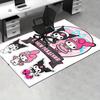1pc Sanrio Kuromi Mermaid Printed Office Carpet Rectangle Rug Under The Table,Perfect Room Decor for Living Room, Bedroom, Kitchen, Non-slip Floor Mat