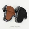 Long-haired Fleece Cap for Men and Women, Winter Fleece Thickened Warm Locomotive Hat, Suede Fleece Ear Cap