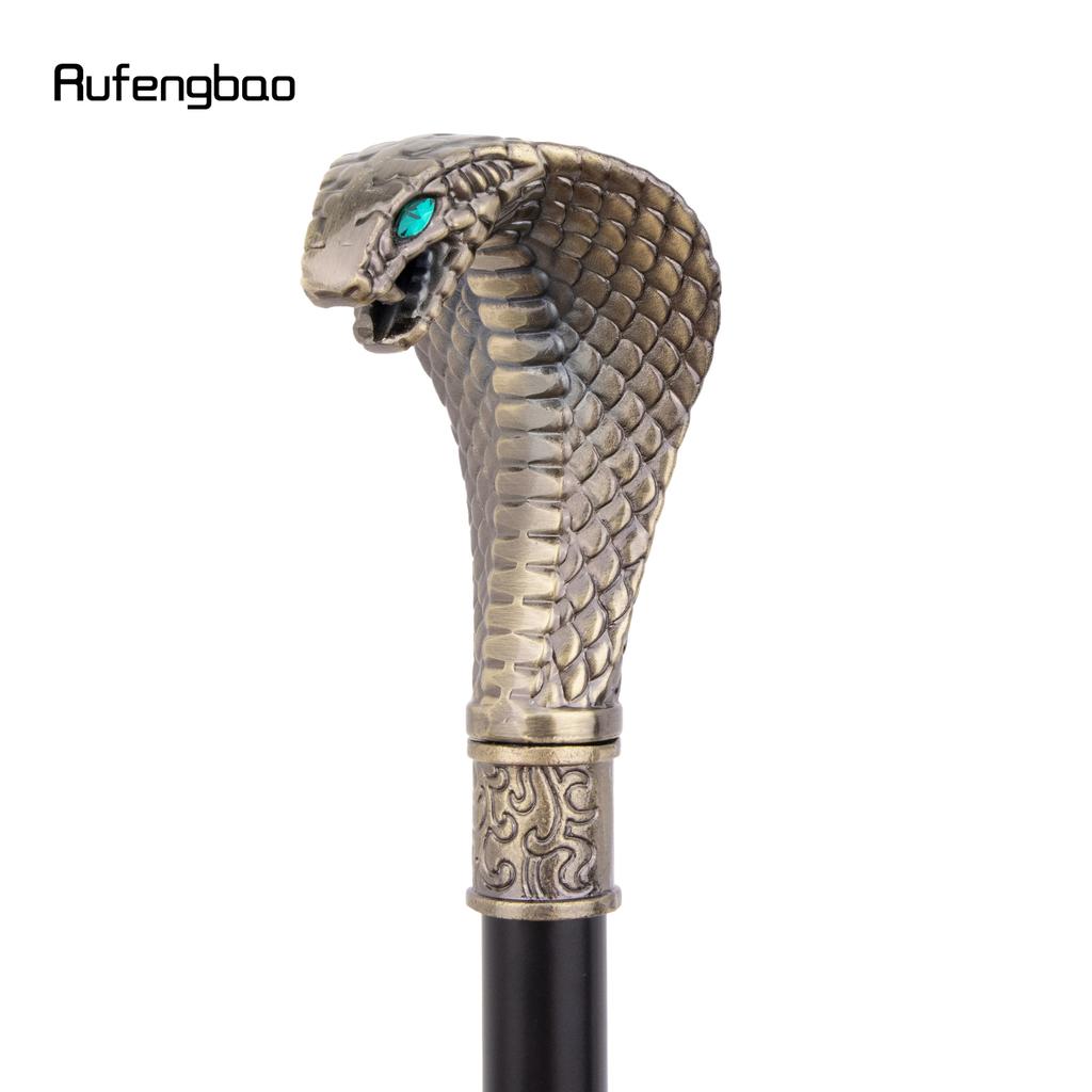 Kupfer Luxus Kobra Schlange Griff Mode Gehstock für Party Dekorative Gehhilfe Elegantes Krummstab Knauf Gehstock 94cm