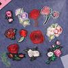  11Pieces Rose Flower Embroidered Iron on Patches Embroidery Applique Patches Sew On Clothing Patches for Clothes Jackets
