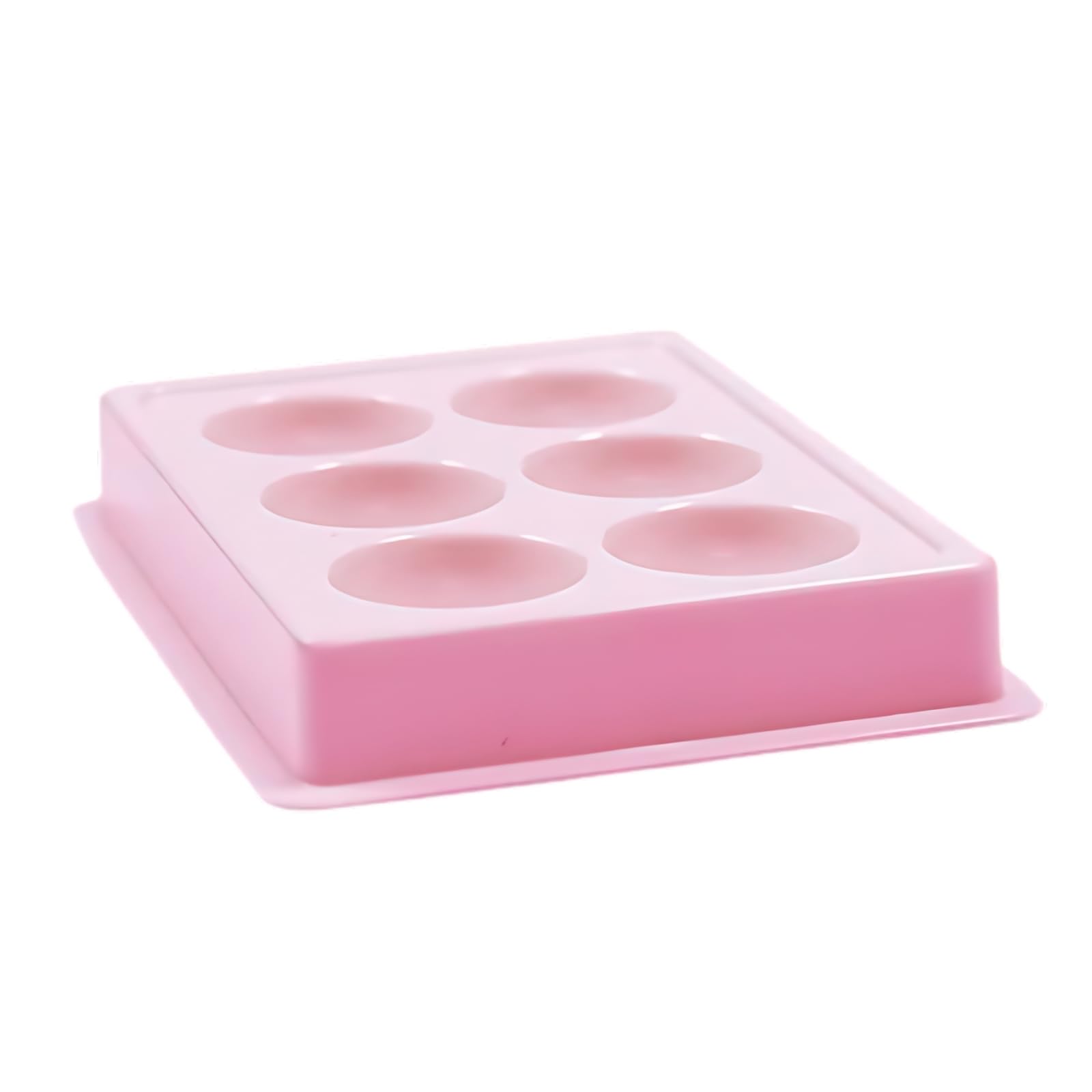 Hair Line 6 Cup Facial Tray for Facial Mask, Professional Washable Stain Proof Heavy Plastic Plate, Facial Makeup Cosmetic Tool, BabyPink (pack of