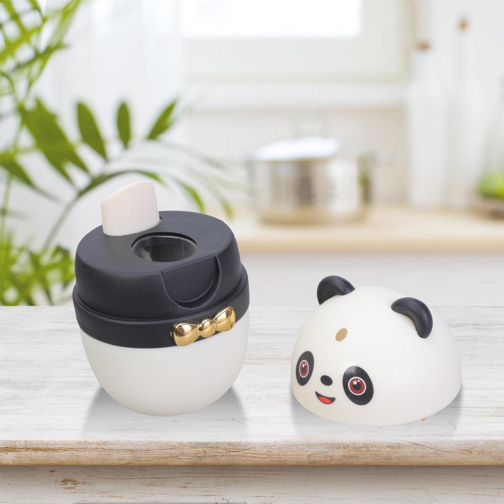 Adorable Panda Shaped Toothpick Dispenser Convenient Press Mechanism Perfect for Home Dining Tables and Restaurants