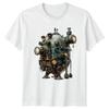 Steampunk Mechanical Gear T Shirt Industrial Fantasy Birthday Gift For Him Vintage Streetwear Graphic Unisex