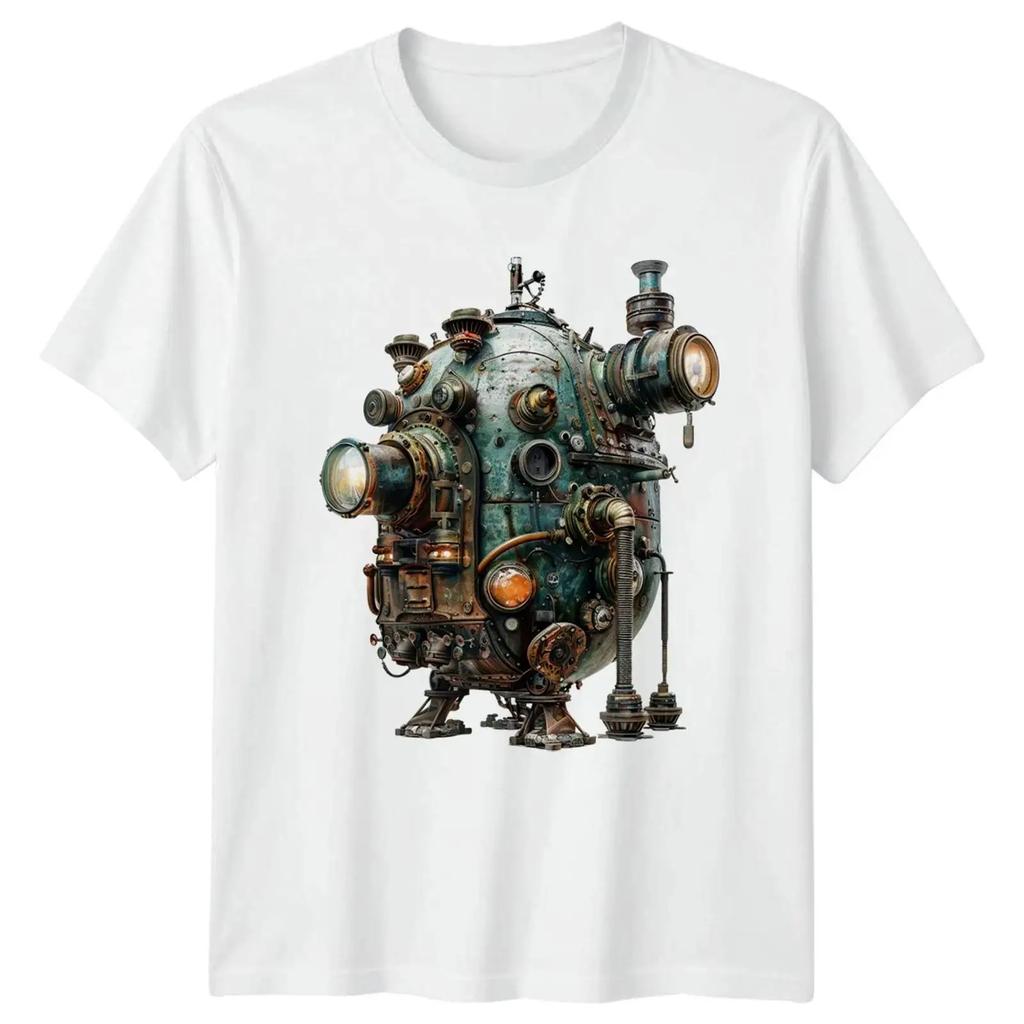 Steampunk Mechanical Gear T Shirt Industrial Fantasy Birthday Gift For Him Vintage Streetwear Graphic Unisex