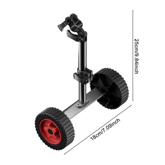 Weed Wacker Auxiliary Wheels Adjustable Height Lawn Mower Attachment Wheels Walk Behind String Trimmer Wheels for Easy Push Weed Trimmer