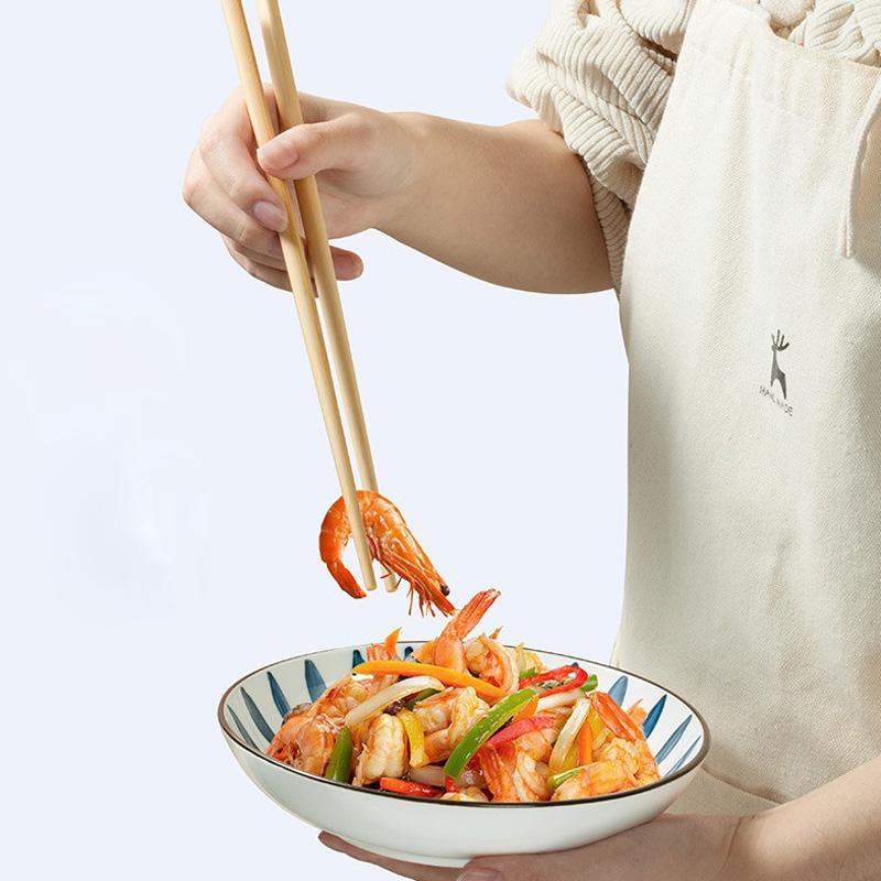Premium Natural Bamboo Chopsticks with Crystal Tips Nanmu Bamboo Chopstick Set Mold-Resistant & Non-Slip Tableware
